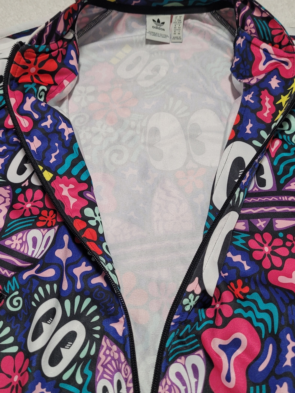 Adidas Hattie Stewart Eyes Multicolor Graphic Track Jacket - Picture 8 of 11